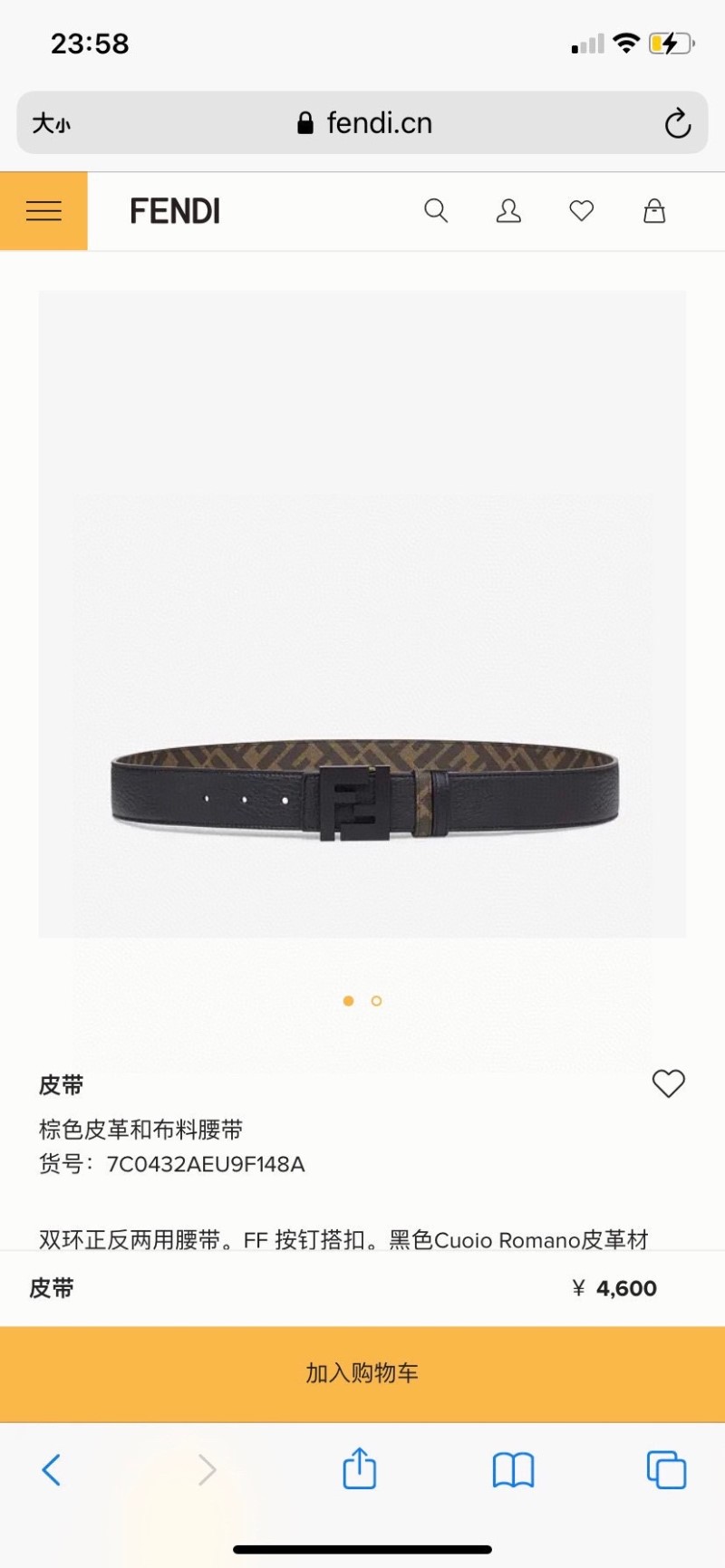 FENDI Belts